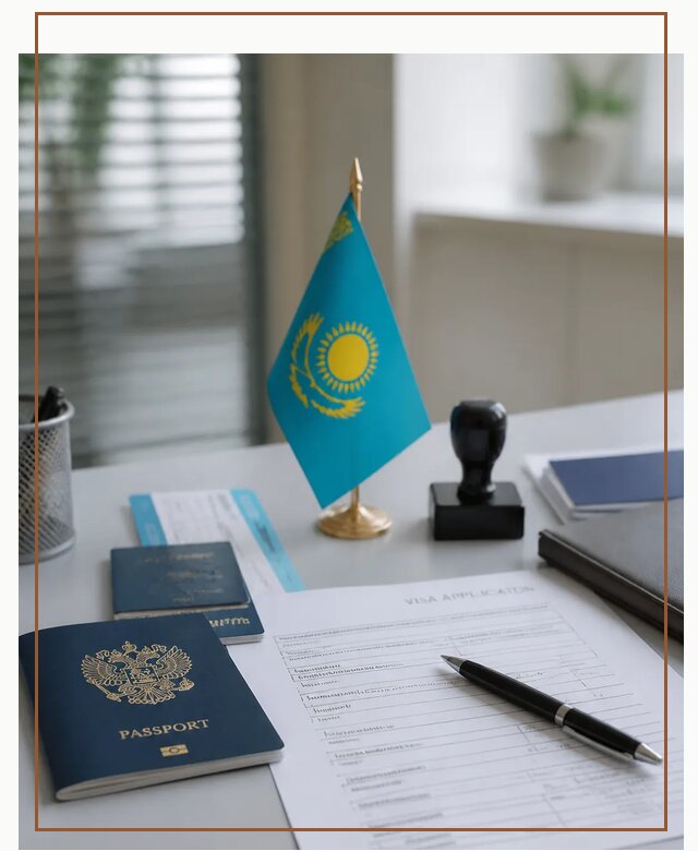 Оформление визы в Казахстан для поездки и работы в Кронштадте
